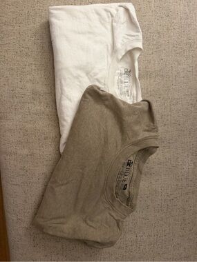 Newport Blue Men’s Short Sleeve Crewneck Tee - White & Olive bundle 100% cotton